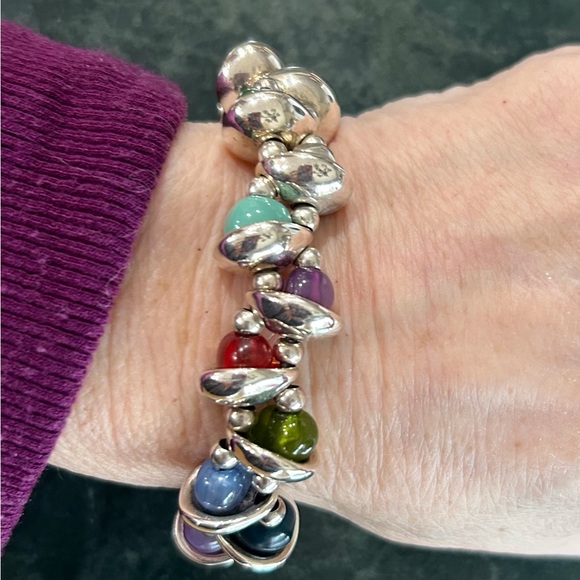 UNO de 50 Silver and Multicolor Murano Glass Beaded Bracelet - Picture 5 of 8